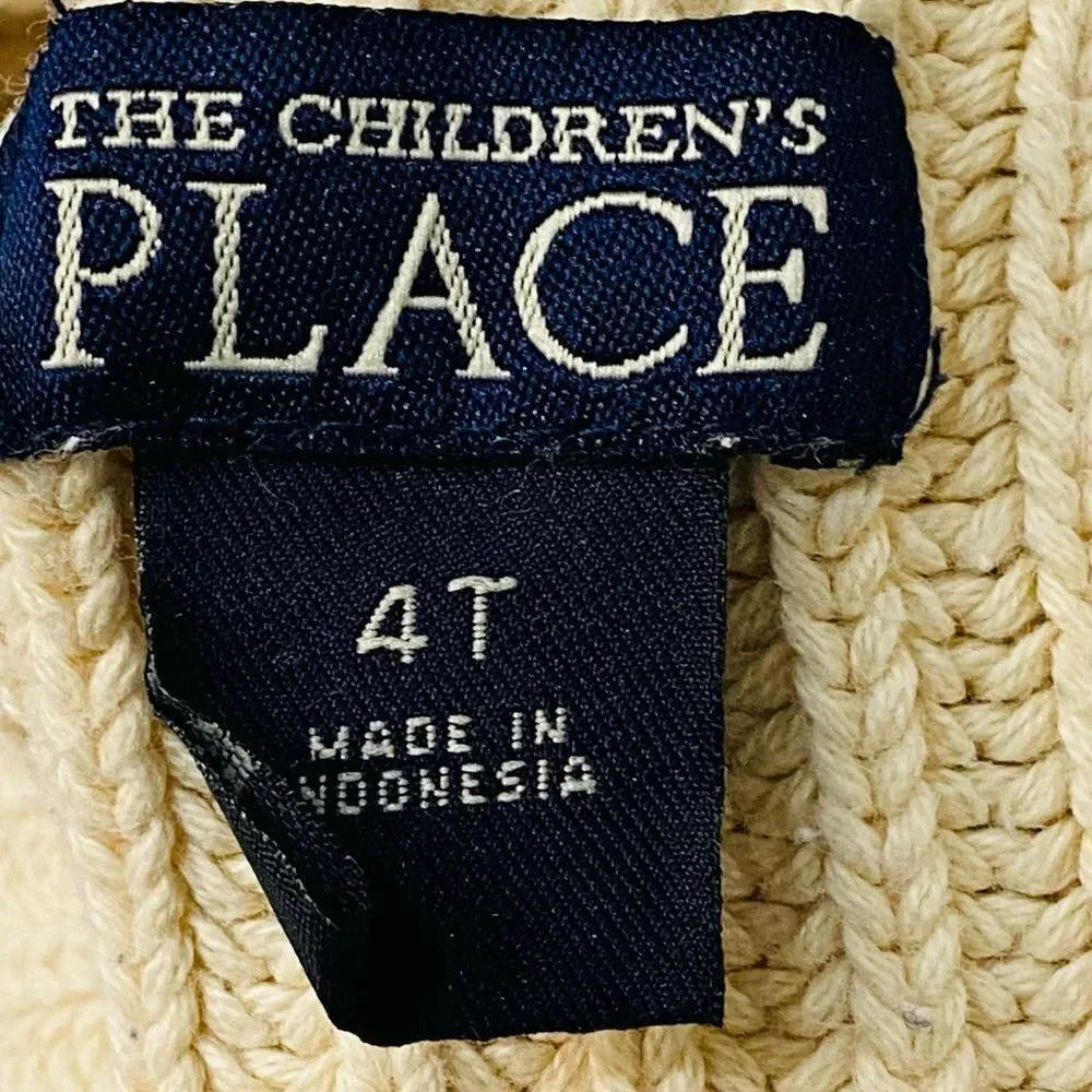 The Children’s Place Cotton Striped Fisherman Sweater Sz 4T